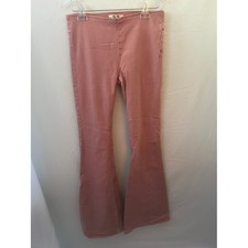 Free People We The Free Penny Pull On Flare Jeans Pink Dusty Rose Size 27