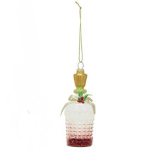 Creative Co-op Red Decanter Glass Ornament Bauble