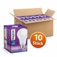 10 X LED Glühbirne Birnenform E27 11W 6500K 1055 Lumen Kaltweiß Leuchtmittel A60