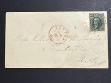 US Scott #62B On Cover. Rare!!