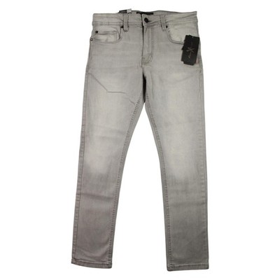 Marc Ecko Jeans Mens 34x30 Gray Skinny Fit Stretch Flex Cut & Sew Denim Pants
