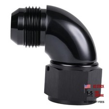 90 Degree Male to Female Swivel Full Flow Fitting 16AN Black - 90 Degree