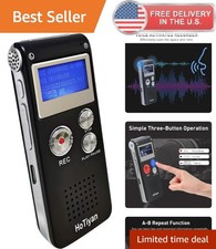 Voice Activated Digital Recorder 8GB Stereo Recording A-B Repeat Function