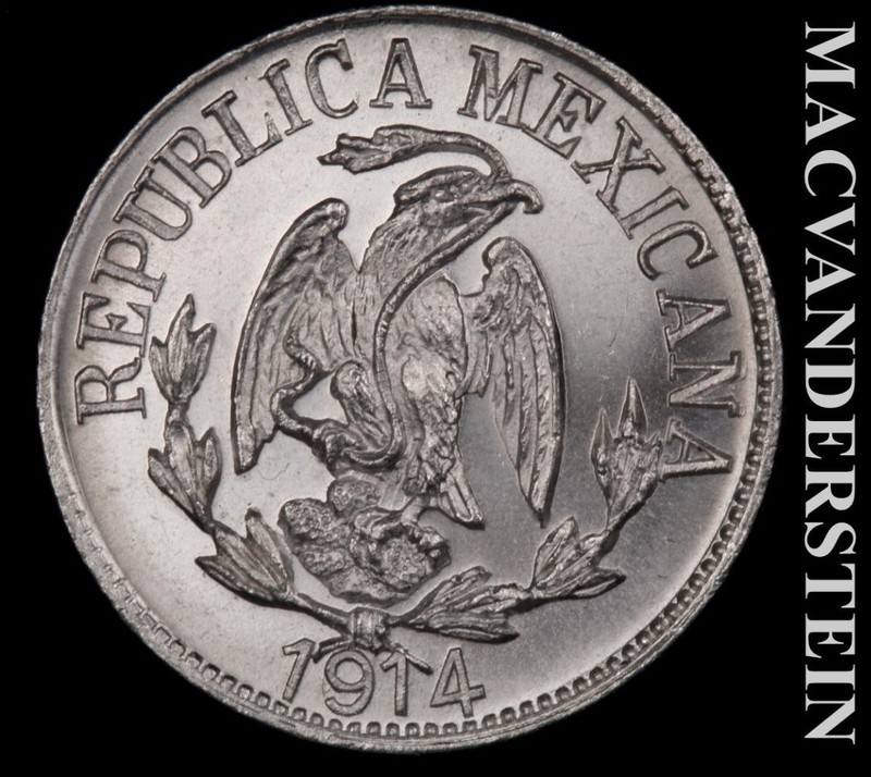 Mexico: 1914 Durango One Centavo (Aluminum) - Ch Gem Brilliant Unc+++  #L7360