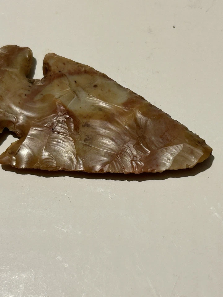 Muesca clave súper fina Thebes punta de flecha Delaware Co. Ohio sin certificado de autenticidad reliquia delgada loca Foto 4 de 4