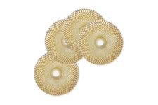 American Atelier Gold & White Cutout Glass Charger Plates, Set of 4 - Gold