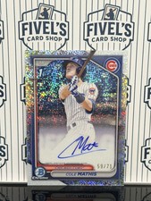 2024 Bowman Chrome Draft Autographs Sparkle Refractors #CPACMS Cole Mathis 59/71