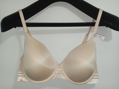 Ambrielle No Show Mesh Everyday Full Coverage Bra 38B Beige Wired Lined