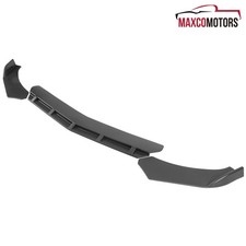 Bumper Spoiler Lip Fits Universal 3pc Style Matte Black Pp Front Splitter Body