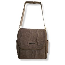 Petunia Pickle Bottom Convertible Diaper Bag Gray Floral Quilted No Backpack Str