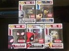 Funko Pop! Marvel Collector Corps Exclusives - Thor, Deadpool Spiderman Iron Man