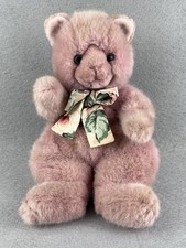 Rare 1990 Dakin Naito Pink Cat Plush Stuffed Kitty 12  Floral Bow Soft Kitten