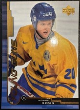 1999-00 Upper Deck Henrik Sedin Young Guns RC...