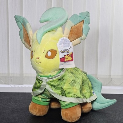 Build A Bear Pokemon Leafeon Plüschtier mit Sleeper & Cape Outfit Kostüm B.A.B