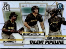 2020 Bowman Chrome Gettys / Abrams /  Trammell #TP-SDP Chrome Talent Pipeline