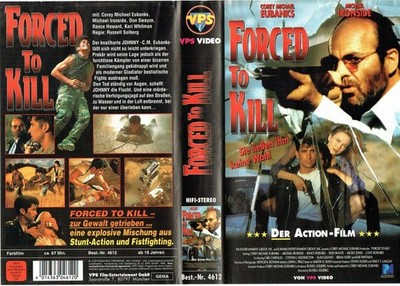 (FSK 18) VHS Videokassette - Forced to Kill - VPS Video - Große Box mit Einleger