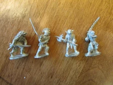 Vintage 1980s Ral Partha Pewter Warriors set of 4