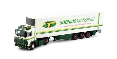 TEKNO, SCANIA 141 4x2 mit 3-achsigem Kühlanhänger SOONIUS, 1/50, TEK81236