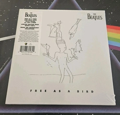 Beatles Free As A Bird Real Love 2025 Mixes Milk White Vinyl 45 7" Record Sealed