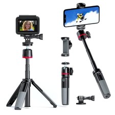 Mini Camera Tripod Vlog Selfie Stick Portable Extendable Desk Stand 360 Head