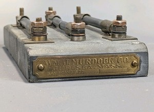 Antique WM J MURDOCK Lightning Arrester 3-Pole Carbon Wireless Telegraphy Radio
