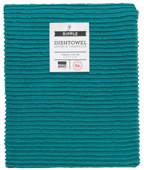Now Designs Ripple Dishtowel, Peacock (197529)
