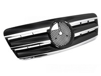 Sport Grill FüR Mercedes Clk W208 C208 A208 1997-2003 Schwarz Chrom