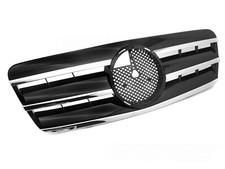 Sport Grill f&uuml;r Mercedes CLK W208 C208 A208 1997-2003 Schwarz Chrom