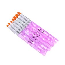 7Pcs Acrylic Nail Art Pen Tips UV Builder Gel Painting Brush Manicure Set