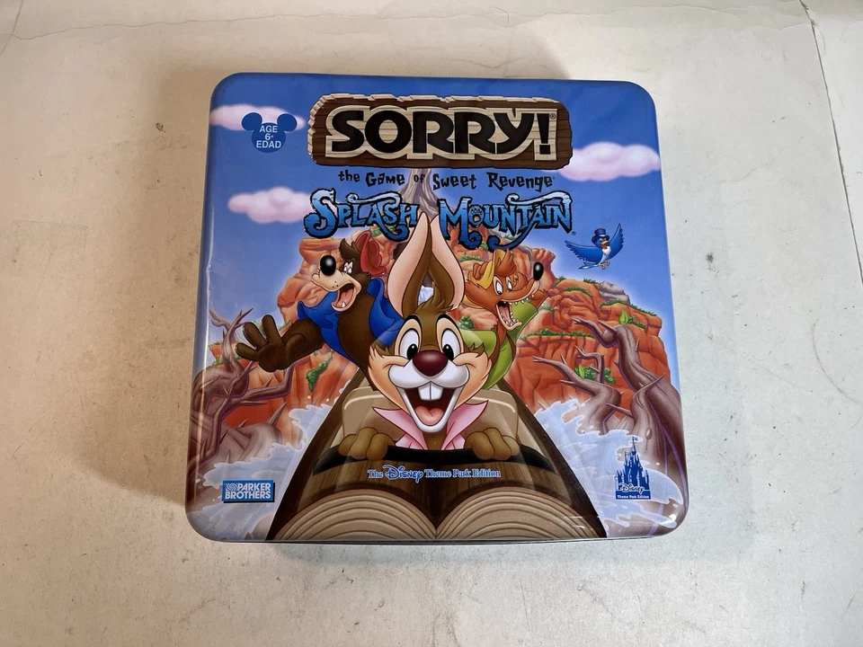 Sorry! Splash Mountain Board Game Disney Park Edition Tin 2005 No Instructions - Image 2 of 4