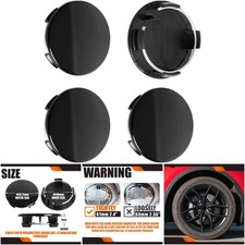 2.25 Inch 57MM Gloss Black Wheel Center Caps Tesla Model S X Y Pack Of 4 Easy
