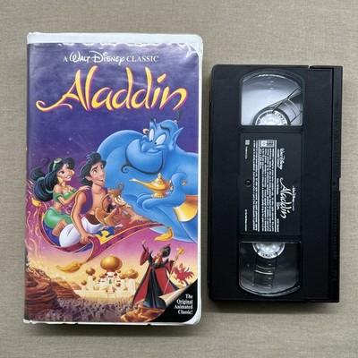 Walt Disney Aladdin (VHS 1992) Original Animated Musical Robin Williams Jasmine+