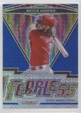 2021 Panini Prizm Fearless Blue Mojo Prizm 128/199 Bryce Harper #FR-11 o7m