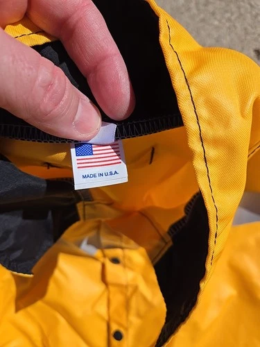Heavy Weight Hi-Vis Reflective Slicker Jacket (Yellow) Made In USA, NWOT 🔥  image 6