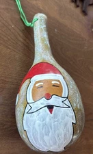 Hand Painted Wooden Maraca Ornament, Made In Kenya