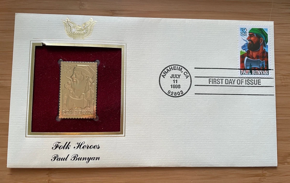 First Day of Issue United States Gold 32 Cent Denomination Stamps