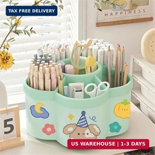 Pen Holder, 360 Rotating Pencil Pen Holder, Pen Organizer with 6 Slots,Pencil Ho