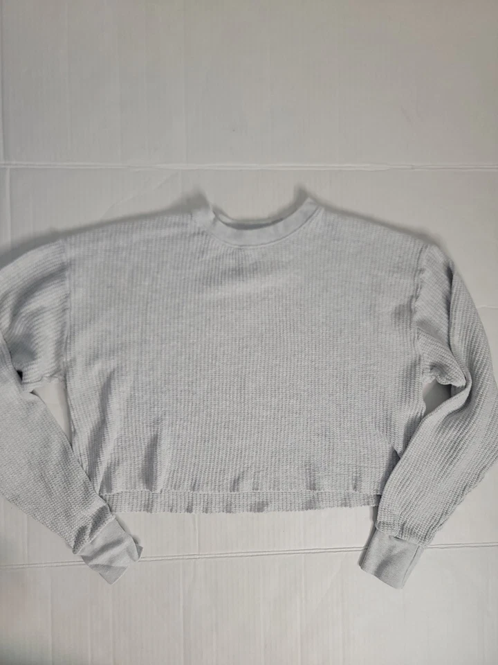 Brandy Melville LOT (3) Crop Sweatshirt Top OS Long sleeves Stretch Cotton - Image 2 of 4