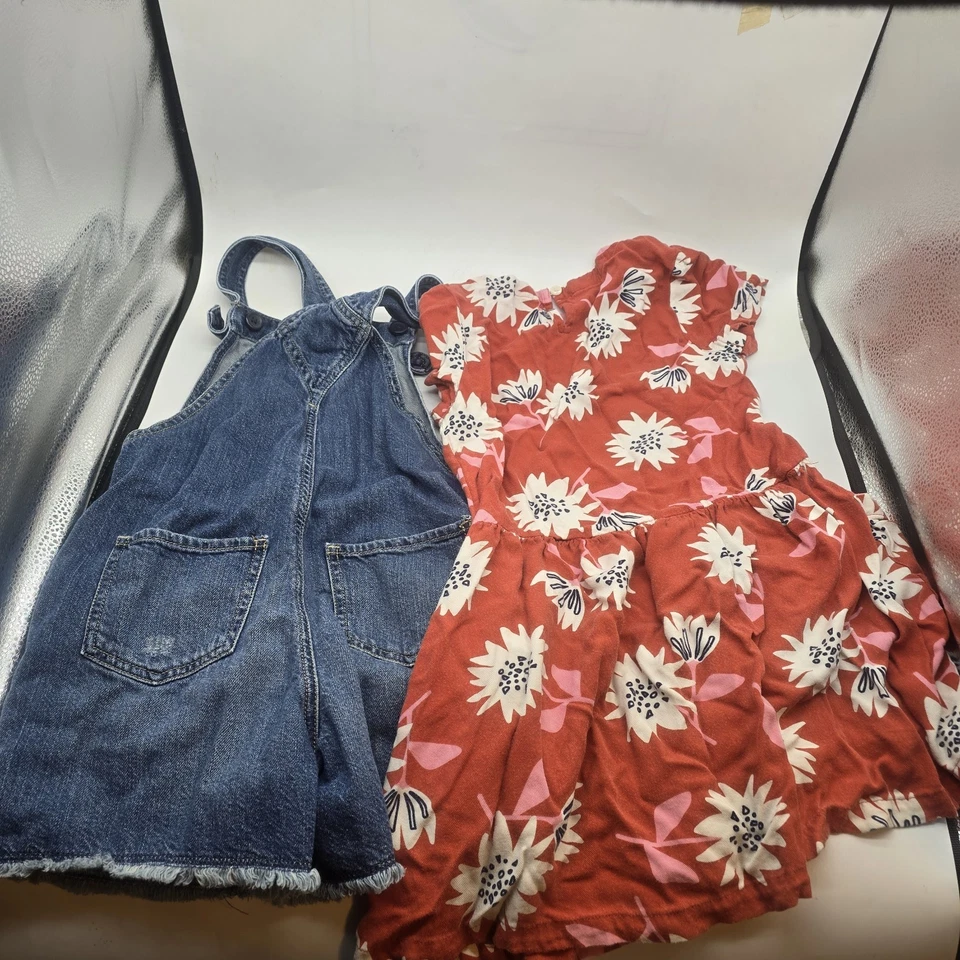Girls Size M 7-8 Clothing Lot 4 Piece Dresses Overalls GAP Cupcakes And Cashmere - Image 3 of 4