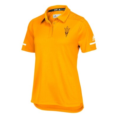 Arizona State Sun Devils NCAA Adidas Women's Sideline Gold Coaches Polo  Shirt