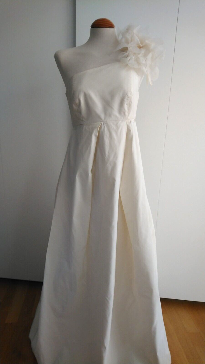 New MAX MARA Bridal Line Wedding Dress IVANA Silk blend- Ivory