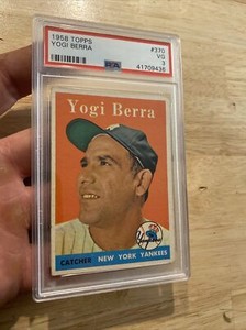 yogi berra psa 3 topps nyc yankees antique vintage baseball collector card 1958 ebay yogi berra psa 3