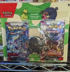pokemon 2 booster packs and 1 eraser Pokemon - Booster Wonders