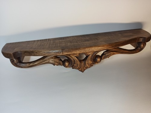 Antique wood wall shelf, Wall decor, Home decor, Vintage Wall Shelf, Wood shelf, - Picture 4 of 12