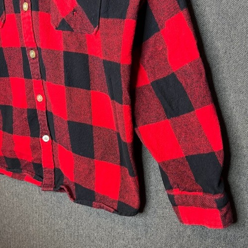 Rothco Shirt Men's Large Red Black Plaid Lumberjack Button Up Vintage 90s - Picture 4 of 11