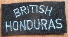 BRITISH HONDURAS Schultertitel Abzeichen