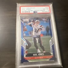 PSA 8- 2021 Chronicles - Mac Jones #405 Score Artist Proof Update Rookie