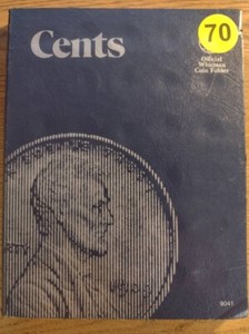 "BLANK" BEGINNING LINCOLN CENT - COIN FOLDER - USED ***SHIPS FREE***  #70