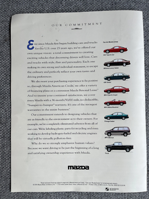 1996 Mazda Miata Mx-5 Mx5 Original Car Sales Brochure 11 pages
