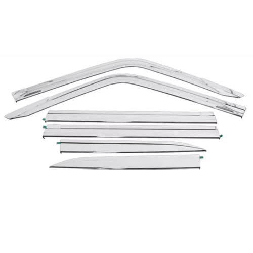 For 2024 Toyota Land Cruiser Prado Window Visor Vent Rain Guard Deflector Chrome - Picture 2 of 5